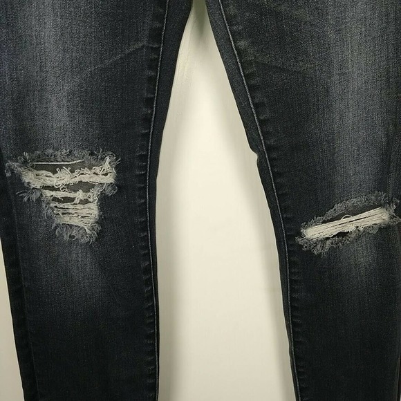 Madewell Dark Wash High Riser Distressed Jeans - Picture 5 of 10